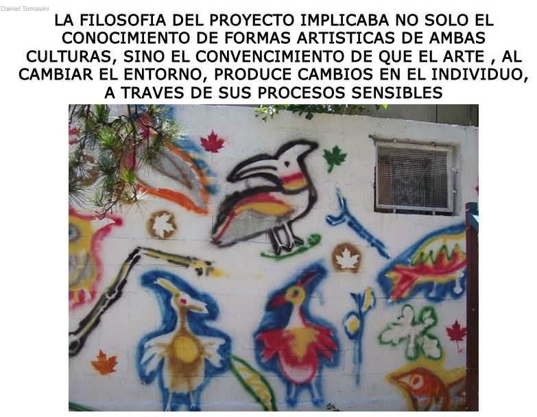 Daniel Tomasini intervenciones murales Proyecto Pintores uruguayos y canadienses escuela Canadá barrio La Teja
