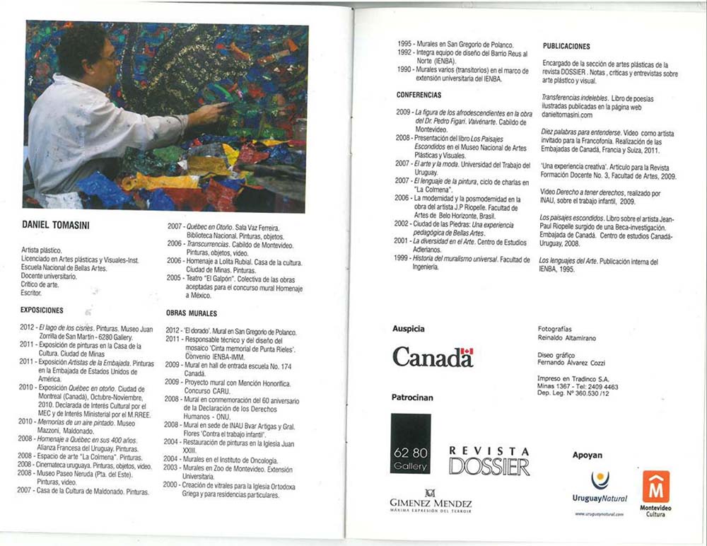 Daniel Tomasini exposición Lago de los Cisnes