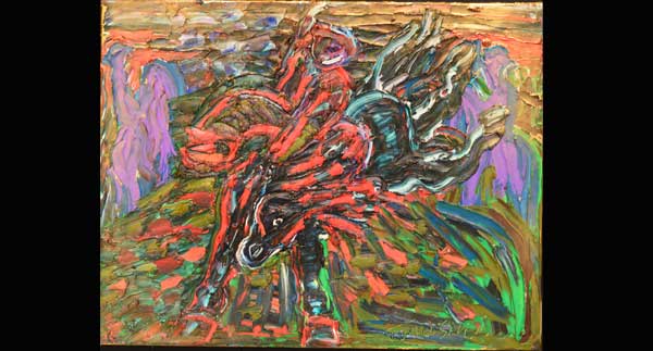 Daniel Tomasini exposición realizada en Columbus Center Toronto Cabalgando por las Américas 