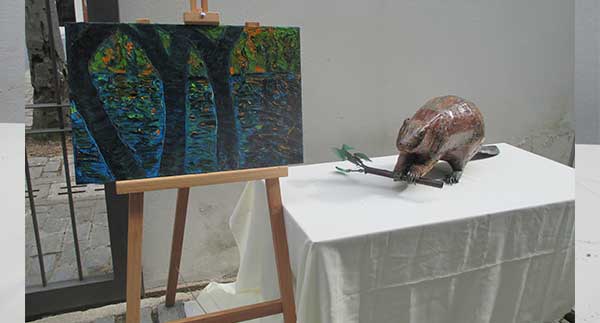 Daniel Tomasini exposición patrocinada por la Francofonía en Unitec-Rocha Planeta en alerta