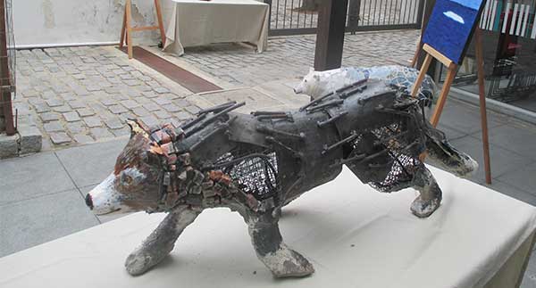 Daniel Tomasini exposición patrocinada por la Francofonía en Unitec-Rocha Planeta en alerta 