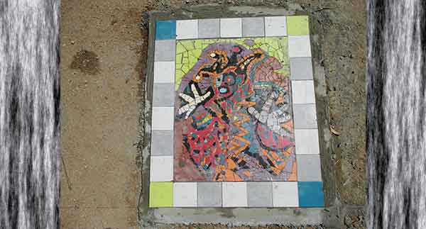 Daniel Tomasini extensión universitaria  paneles mosaicos de piso Monte de la Francesa