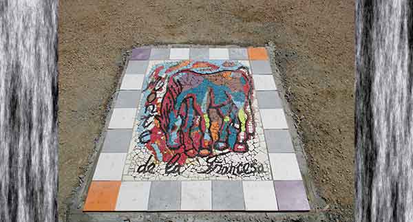 Daniel Tomasini extensión universitaria  paneles mosaicos de piso Monte de la Francesa