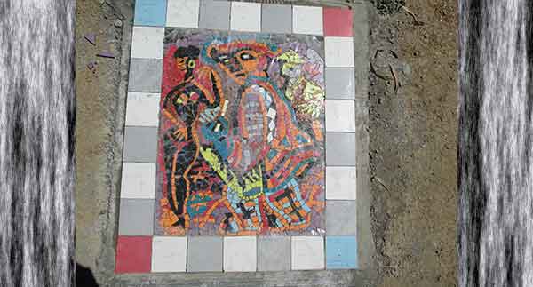 Daniel Tomasini extensión universitaria  paneles mosaicos de piso Monte de la Francesa