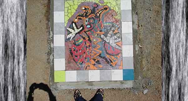 Daniel Tomasini extensión universitaria  paneles mosaicos de piso Monte de la Francesa