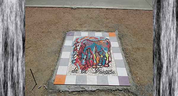 Daniel Tomasini extensión universitaria  paneles mosaicos de piso Monte de la Francesa