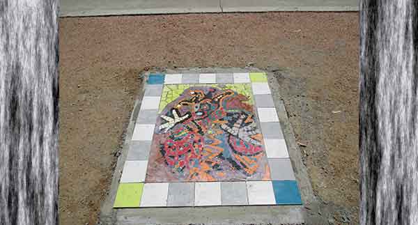 Daniel Tomasini extensión universitaria  paneles mosaicos de piso Monte de la Francesa