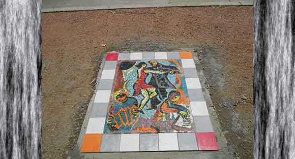 Daniel Tomasini extensión universitaria  paneles mosaicos de piso Monte de la Francesa