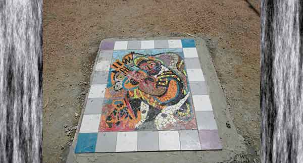 Daniel Tomasini extensión universitaria  paneles mosaicos de piso Monte de la Francesa