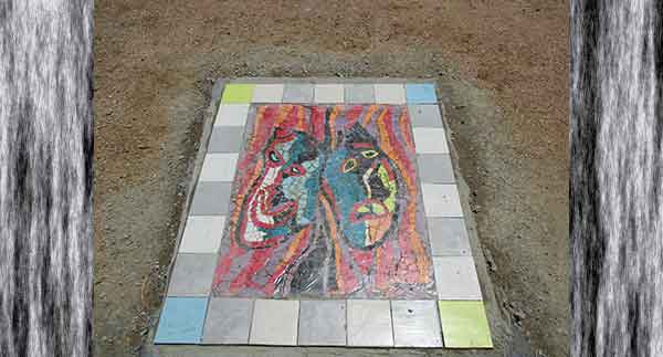 Daniel Tomasini extensión universitaria  paneles mosaicos de piso Monte de la Francesa