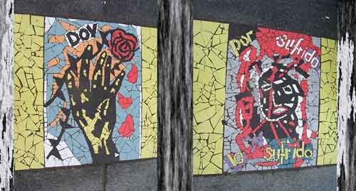 Daniel Tomasini extensión universitaria mosaicos Cinta memorial Plaza Punta de Rieles