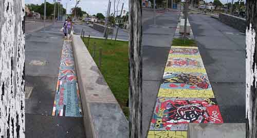 Daniel Tomasini extensión universitaria mosaicos Cinta memorial Plaza Punta de Rieles