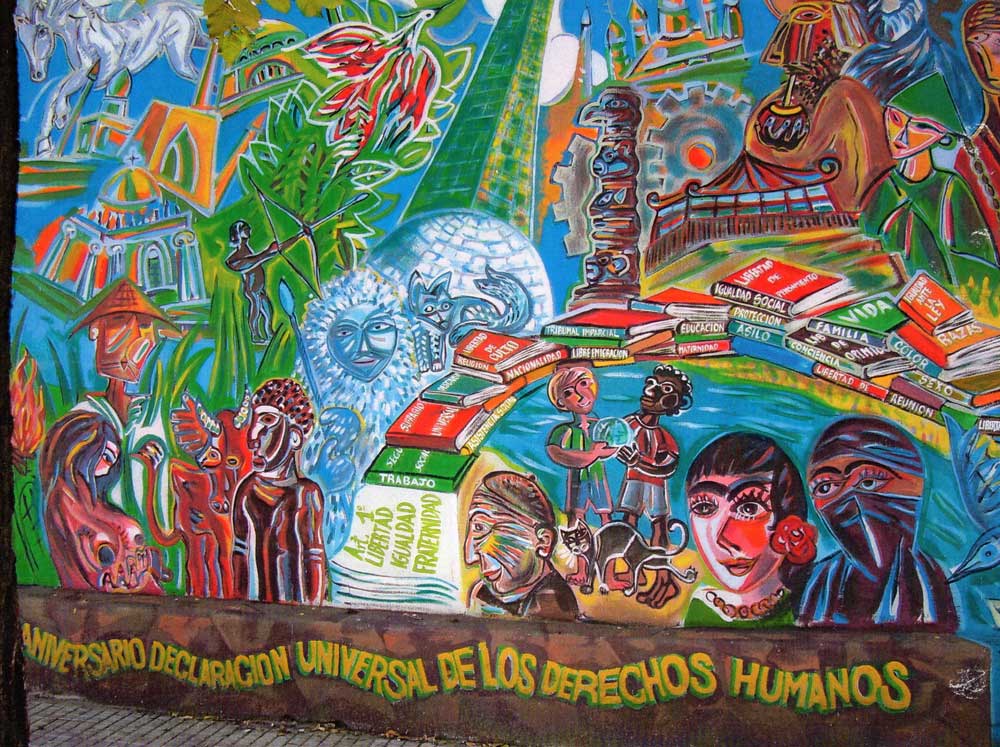 Daniel Tomasini mural sobre derechos humanos