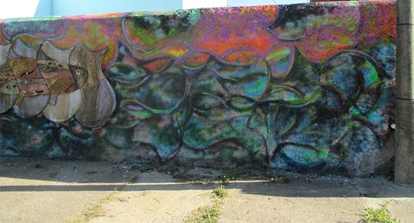 Daniel Tomasini intervención mural en San Gregorio de Polanco