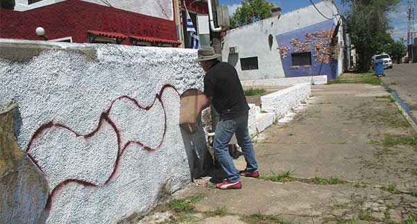 Daniel Tomasini intervención mural en San Gregorio de Polanco