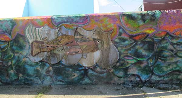 Daniel Tomasini intervención mural en San Gregorio de Polanco