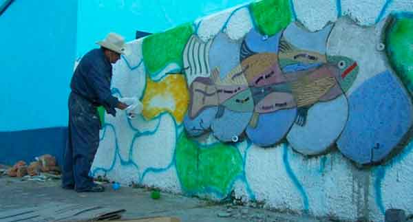 Daniel Tomasini intervenciones murales San Gregorio de Polanco 2010